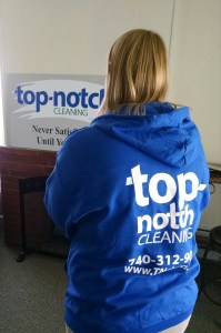 Back of company hoodie.